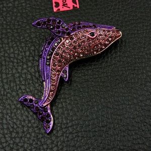 NWT Purple Betsey Johnson Whale Brooch